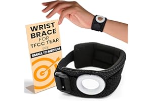 BULLSEYE BRACE BULLSEYE Wrist Band with Silicone Ring – Stabilizer for Ulnar Sided Wrist Sprain, TFCC Tears, DRUJ Instability, Pinky Pain, Tendinitis, Repetitive Use Injuries, and Joint Support - Size S/M (14-18 cm)