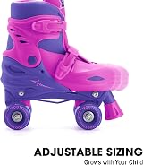 Xootz Kids Quad Skates Beginner Adjustable Purple Sizes 9-12 view 4