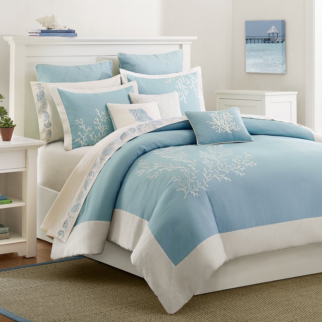 Harbor House Coastline Duvet Cover King/Cal King Size Blue , Jacquard