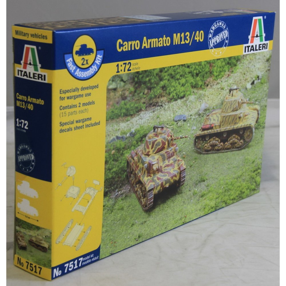 Italeri 510007517 – 1:72 Tank M13/40, Pack of 2