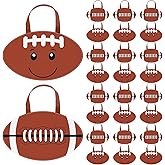 Maxdot 24 Pcs Football Party Favor Bags Football Themed Party Gift Bags with Handles Non Woven Goodie Bag Treat Candy Bag for Kids Adults Sports Birthday Supplies
