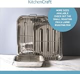 KitchenCraft Roasting Tin with Rack Stainless Steel 37 x 28 cm view 7