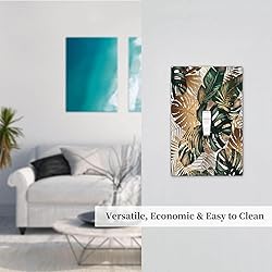 Green Tropical Leaves Gold Palm Leaf Botanical 1