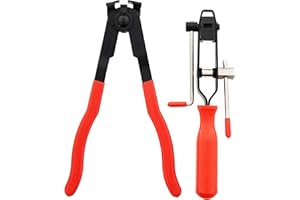 ABN CV Joint Ear Clamp Banding Tool & Boot Crimp Pliers 2-Piece Kit 10mm Fuel, Cooling System, Vacuum Hose Clamping Set