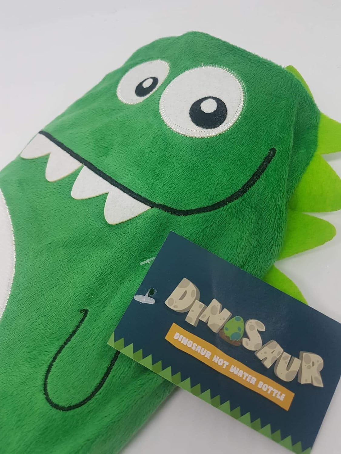 Snuggable Soft Fleece Green Dinosaur 1 Litre Novelty Hot Water Bottle (Bright Green) - Image 5