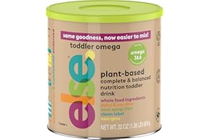 Else Nutrition Toddler Formula 12-36 Months w/Omega 3&6 for Brain Development - Lactose Free, Dairy Free Nutrition Drink - Plant Based Protein Powder w/ 20+ Vitamins (22oz, 1-Pack)