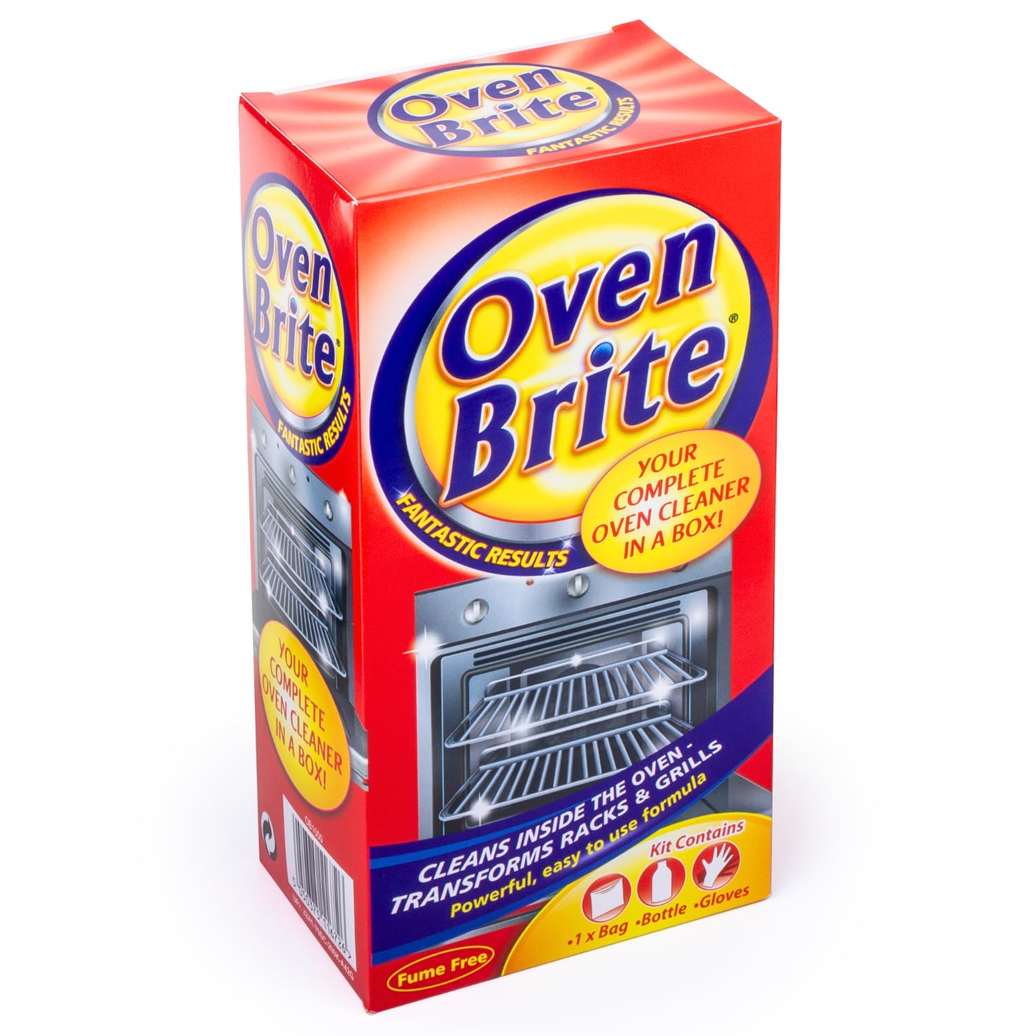 Oven Brite All-in-1 Oven Cleaner | Cleans Inside the Oven - Transforms Racks and Grills | Powerful, Fume-Free, Easy-To-Use Formula (500ml Bottle, Bag & Gloves Included)