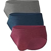 BAMBOO COOL Men's Underwear Briefs No-Roll Waistband Underwear Breathable Briefs with 3D Pouch Tagless Panties for Men