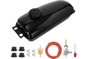 MTATCN Fuel Tank, Gas Tank with Cap Petcock Vent for Kandi Roketa 150cc Go Kart 150cc 250cc Hammerhead TrailMaster GTS KT Rave SS150 SS250 Kandi KD 150FS 150GKA-2 150GKM-2 Targa 200