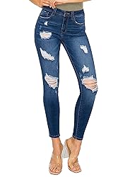 WAX JEAN Women's Butt I Love You Push-Up Destructed