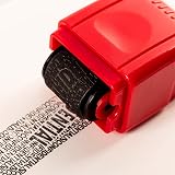 YAAVAAW Privacy ID Address Blocker Stamp Roller 0.7in Red S view 3