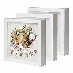 Muzilife 8x8 Shadow Box Picture Frame with Linen