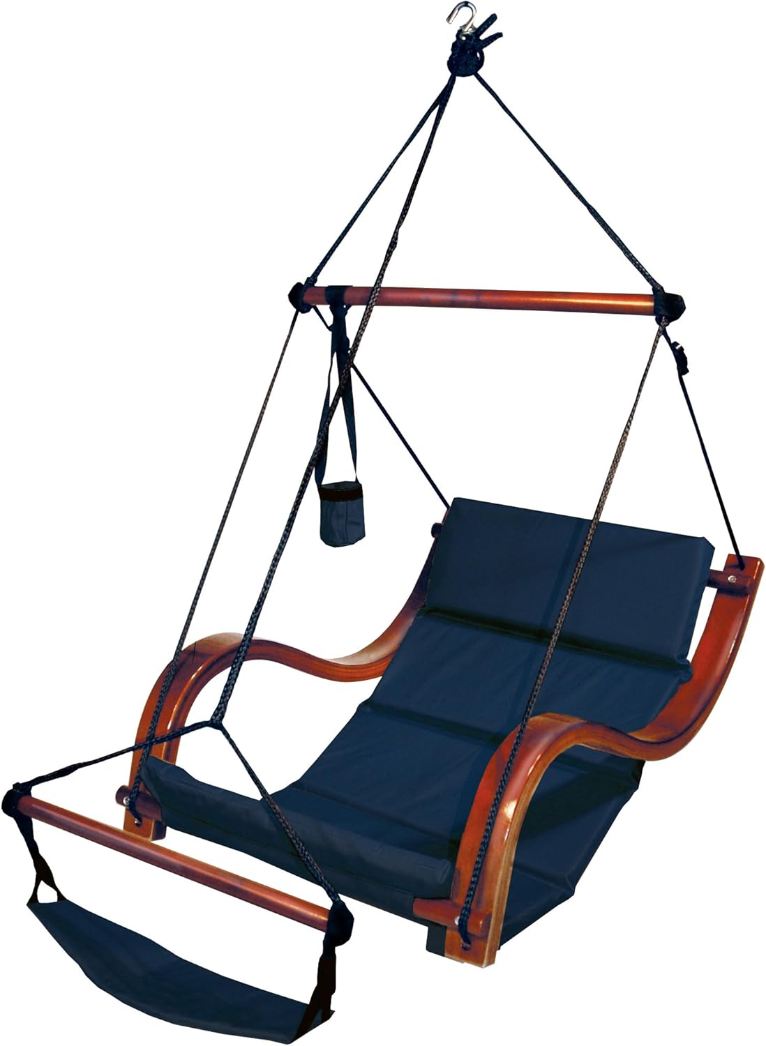 swinging bed for outdoor lounging on Amazon Com Hammaka Nami Deluxe Hanging Hammock Lounger Chair In Blue Garden Outdoor