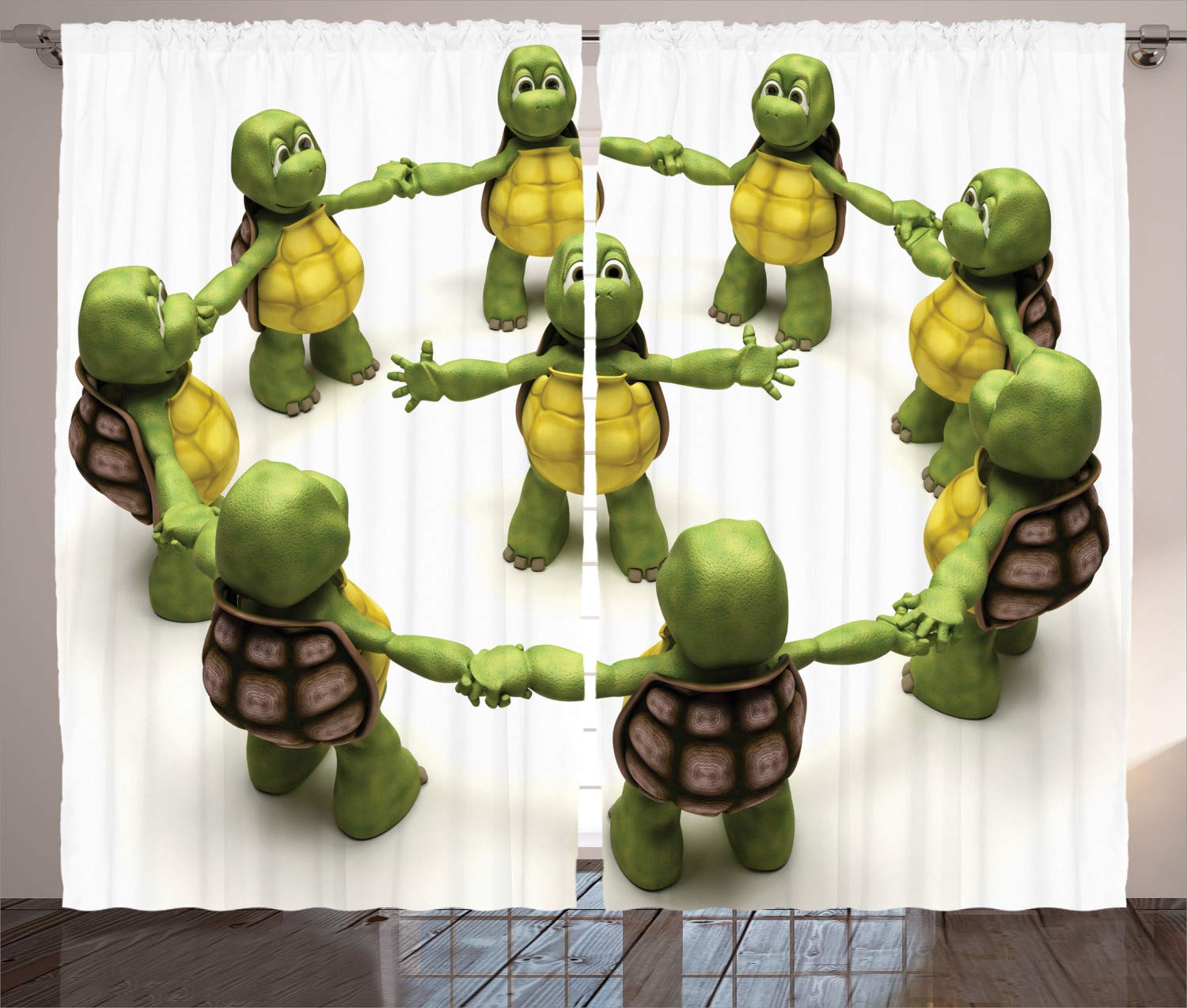 Amazon Com Lunarable Reptile Curtains Ninja Turtles