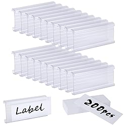 200Pcs Wire Shelf Label Holder,Compatible with