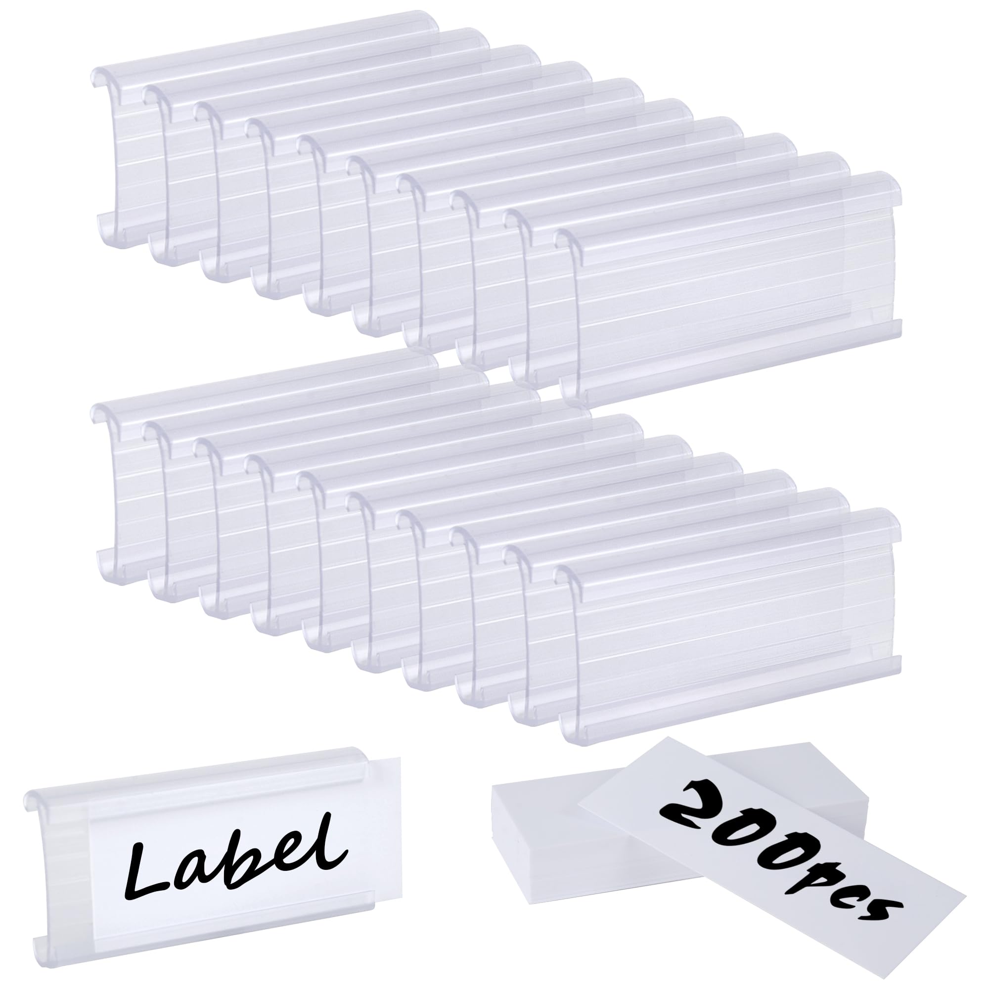200Pcs Wire Shelf Label Holder,Compatible with