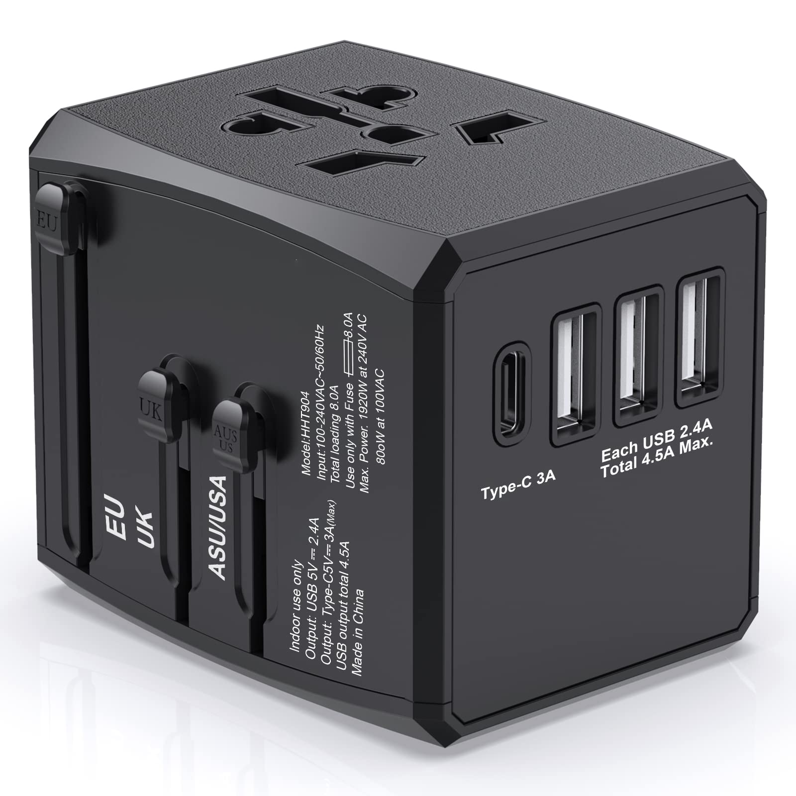Universal International Power Adapter With USB Ports Universal With 2 ...