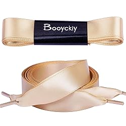 Booyckiy Flat Colorful Satin Ribbon Shoelaces