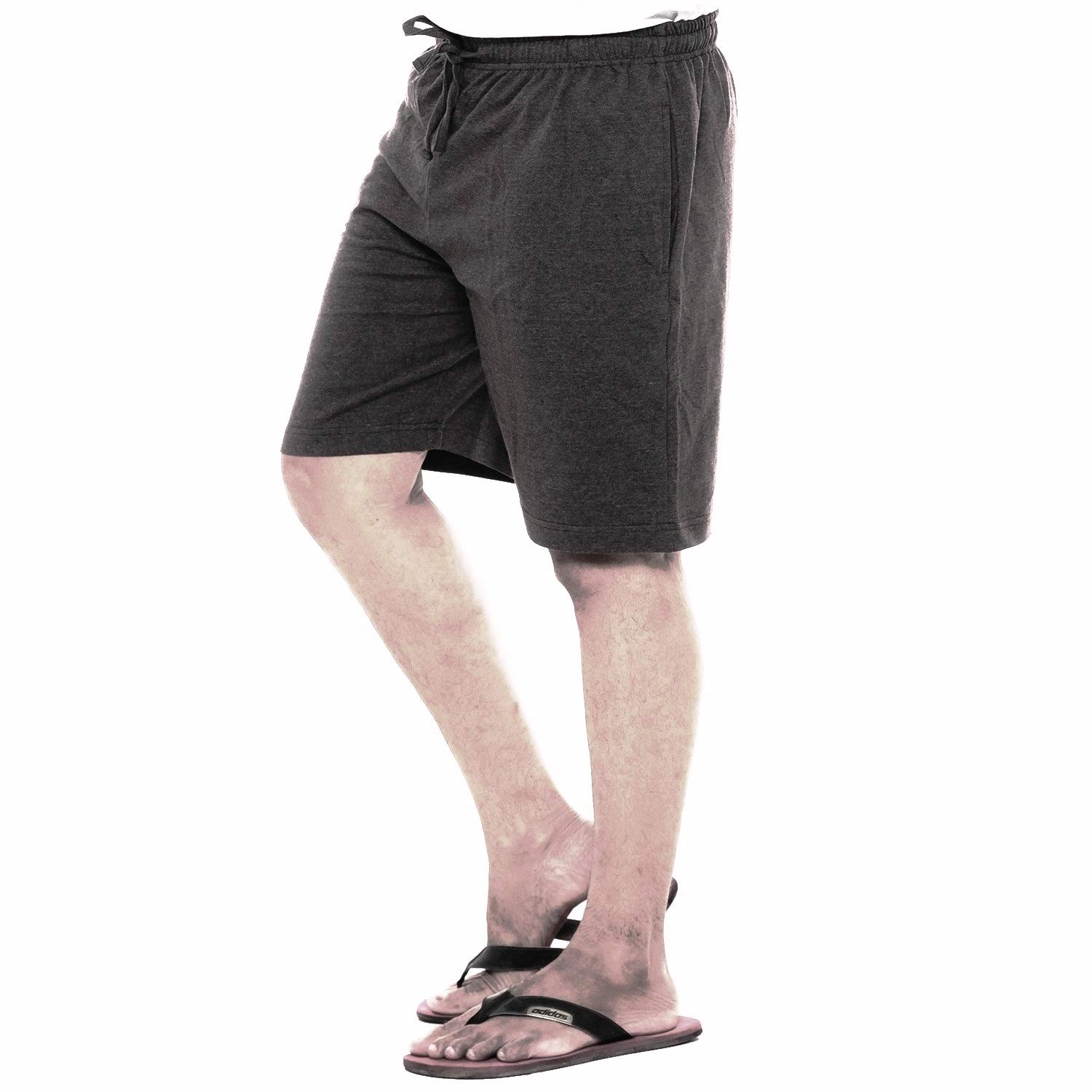 mens cotton knit shorts