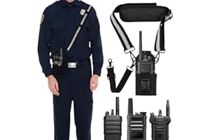 Radio Holster for Firefighter Radio Strap and Holder with Adjustable Duty Belt and Shoulder Strap Anti-Sway Design Microphone