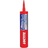 Loctite Power Grab Ultimate Construction Adhesive, 9 fl oz Cartridge, 1 Pack - Versatile High Strength, Wide Temperature Range Construction Glue