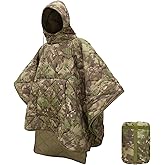LOOGU Camo Blanket Waterproof Insulation Poncho Liner for Outdoor Camping, Hiking, Hunting, Survival, Backpacking, Picnicking