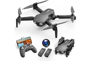 NEHEME NH525 Foldable Drones with 1080P HD Camera for Adults, RC Quadcopter WiFi FPV Live Video, Altitude Hold, Headless Mode, One Key Take Off Kids or Beginners 2 Batteries, Upgraded Version