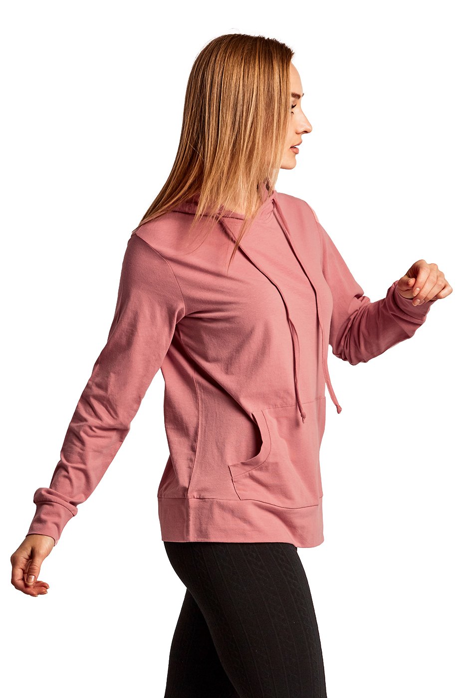 Sofra Women's Thin Cotton Pullover Hoodie Sweater