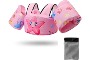 NEOELASIEN Kids Swim Vest for Children Learn Swimming Training Toddler Floaties with Adjustable Non-Slip Buckle Shoulder Harness Arm Wings for 22-66 lbs Boys/Girls Beach