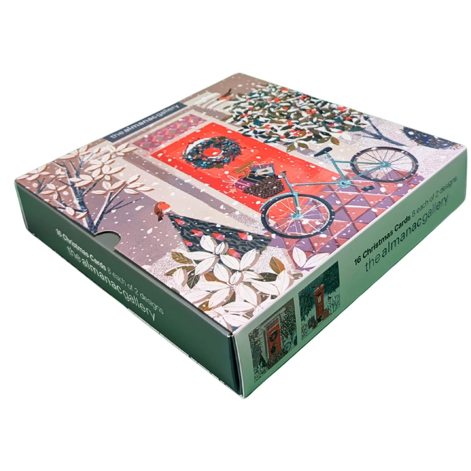 Box of 16 Festive Christmas Deliveries Christmas Cards In 2 Designs Boxed Xmas ADBX0027