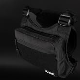 WOLFpak Utility Chest Pack 900D Water Resistant EDC CCW Pack (Alpha Black) | YKK Zippers and Buckles, Hidden Rear Pocket, Adjustable Harness, Reflective Strip, Mesh Back Panel, Quick Access