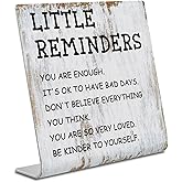 Little Reminders Definition Office Decor Sign Plaque,Positivity Recovery Self Care Encourage Gift,Mental Health Gift for Coworker Women men,Cheer Up Gifts For Best Friend XUV90
