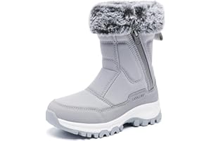 TODDLLUBY Boys Girls Kids Cute Snow Boots Waterproof Slip Resistant Outdoor Winter Boots Shoes Little Kid/Big Kid