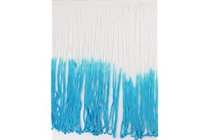 SEW TRENDS 1 Yard of 7" Ombre Tiedye Multicolor Chainette Fringe Thread Tonal Loop Tassel Fringe White Turquoise Blue Shades