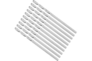 METALLIXITY Drill Bit (1.8mm) 10Pcs, 4241 High-Speed Steel Straight Shank 118° Uncoated Bright Finish Drill Bit for Wood Plastic Iron Copper Aluminum Low Soft Metal