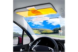 ERAMONG Sun Visor Extender for Car, 2 in 1 Day and Night Polarized PC Car Sun Visor Extender, Anti-Glare Protects from Sun Glare, UV Rays, Foggy Day, Universal for Cars SUV Truck