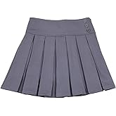 Bienzoe Girls School Uniform Skirt: Kids Adjustable Waist Pleated Dance Skort