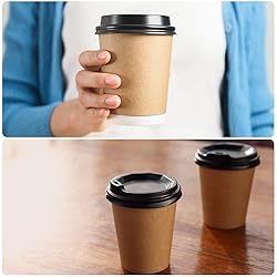 uxcell Disposable Coffee Cup Lids, 50 Count 89mm