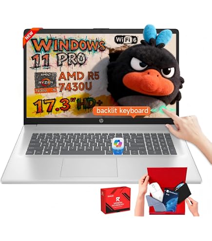 Amazon.com: HP 17 Touchscreen Laptop, AMD Ryzen 5 7430U (Up to 4.3