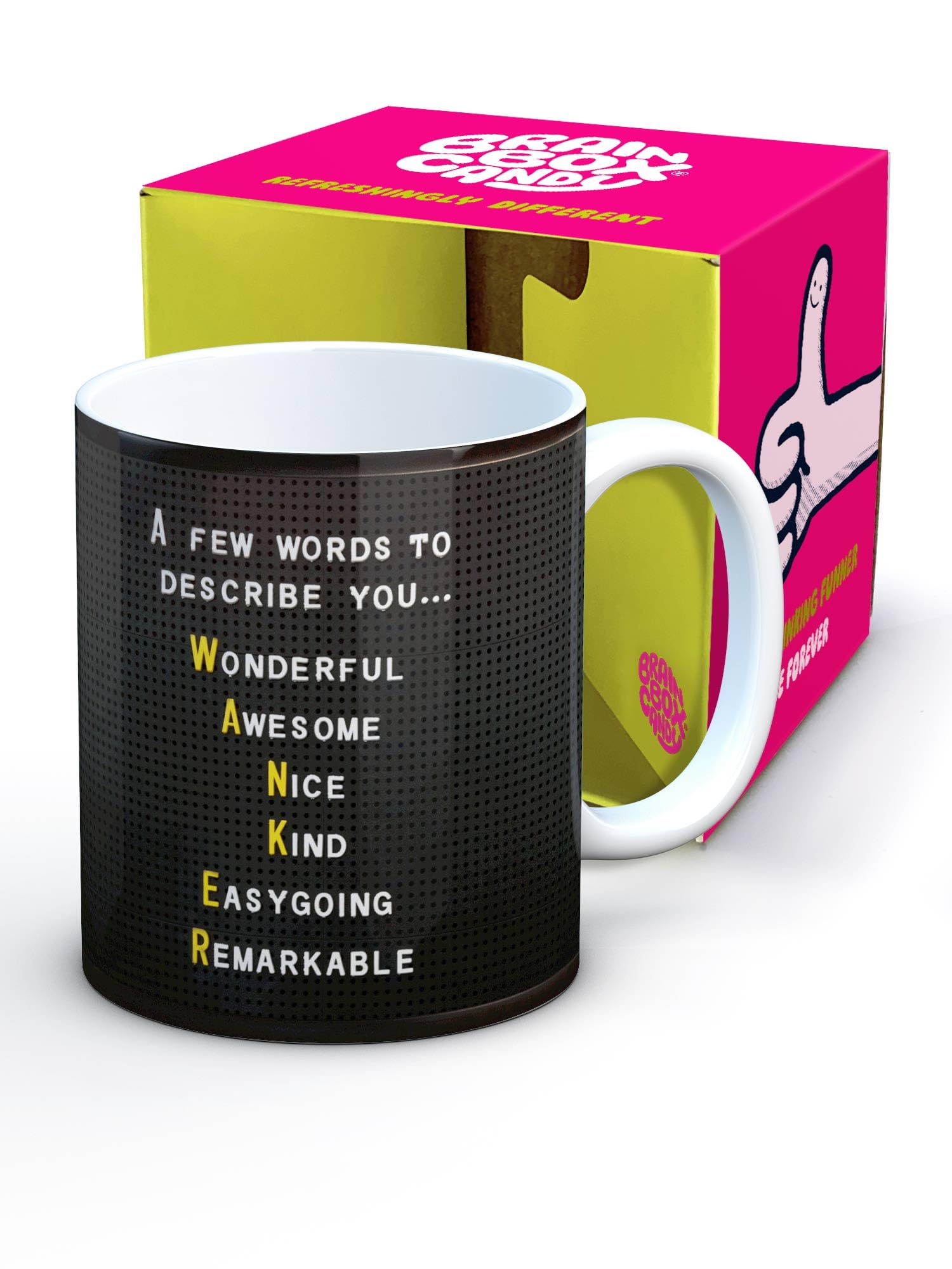 Brainbox Candy - Rude Mug for Men - Gift Boxed Secreat Santa Christmas Or Birthday Gift for Men and Women Who Have Everything - W…. Acronym Design - Quality 10oz Stoneware Mug