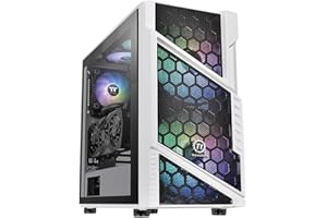 Thermaltake Commander C31 Snow Motherboard Sync ARGB ATX Mid Tower Computer Chassis with 2 200mm ARGB 5V Motherboard Sync RGB