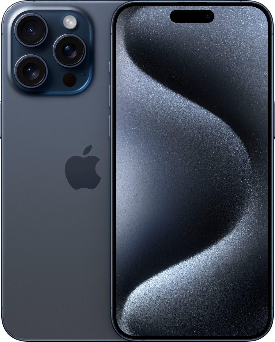 Photo 1 of Apple iPhone 15 Pro Max, 256GB, Blue Titanium - T-Mobile (Renewed)