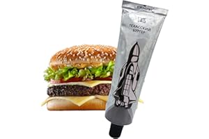 BELEON GOODS FOR LIFE Texas Burger Space Food Beef Cheeseburger Russian Astronaut Food MRE Hiking Rations Survival Freeze Dried Food Camping Tube 115 Gr (4.05 Oz)