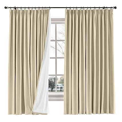 Amazon Com Chadmade Linen Cotton Curtain Panel Pinch Pleated