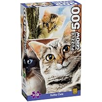 Quebra-cabeça 500 Peças Selfie Cats - Grow | Amazon.com.br