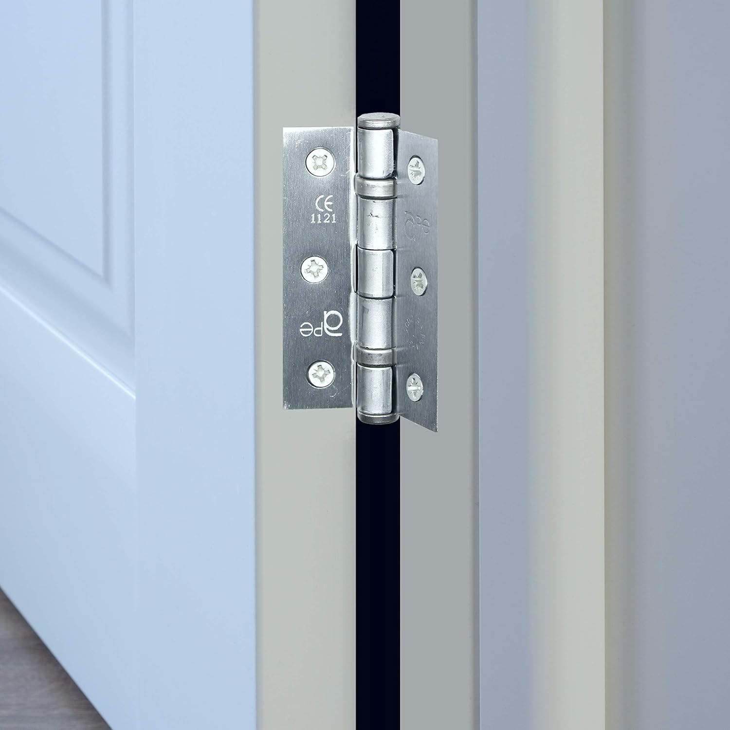 Door Hinge 3" / 76mm Satin Chrome Ball Bearing Washer CE Grade 7 for Fire Door 3 Pair - Image 5