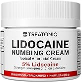 5% Lidocaine Topical Numbing Cream: Maximum Strength Topical Anesthetic Numb Cream for Pain Relief, Itching, Burning, Soreness, Hemorrhoid - Fast Acting & Long Lasting Numbing Formulation - 2.1 oz