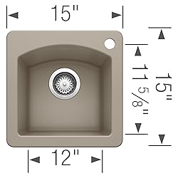 BLANCO, Truffle 441295 DIAMOND SILGRANIT Drop-In or