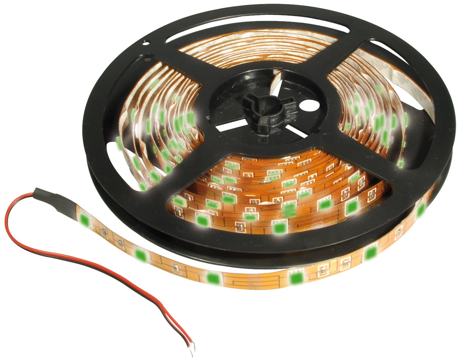 Transmedia LB1GNL LED Light Strip 12 V / 60 LEDs (3528 SMD) / 5 m Spool/Water Resistant (IP65) / Self-Adhesive/Green 1 LED Leiste