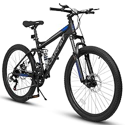 Ecarpat 24 Inch Mountain Bike, Dual Full Suspension